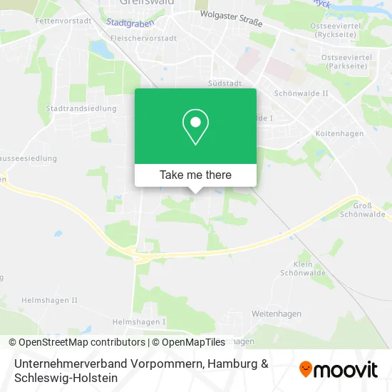 Карта Unternehmerverband Vorpommern