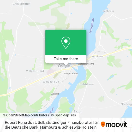 Карта Robert René Jost, Selbstständiger Finanzberater für die Deutsche Bank
