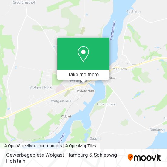 Карта Gewerbegebiete Wolgast