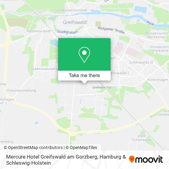 Карта Mercure Hotel Greifswald am Gorzberg