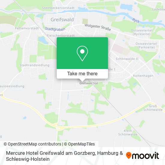 Карта Mercure Hotel Greifswald am Gorzberg