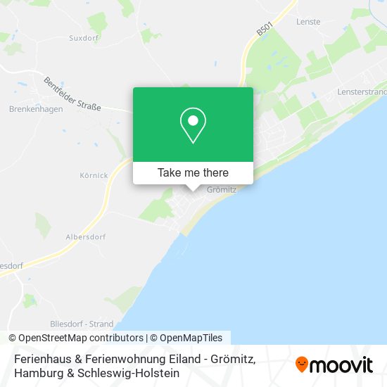 Ferienhaus & Ferienwohnung Eiland - Grömitz map