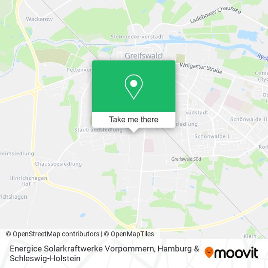 Карта Energice Solarkraftwerke Vorpommern