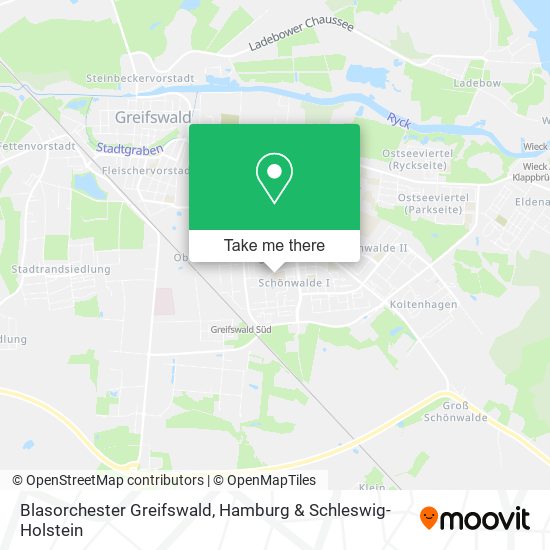 Blasorchester Greifswald map