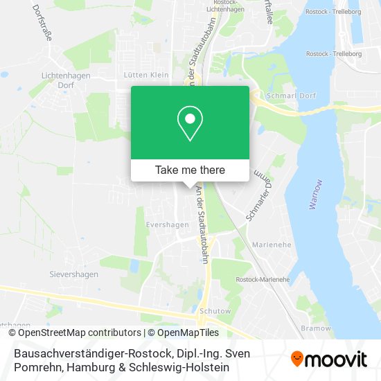 Bausachverständiger-Rostock, Dipl.-Ing. Sven Pomrehn map