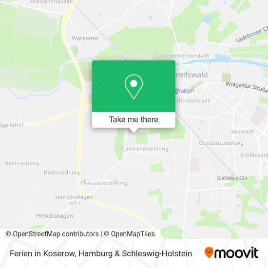 Карта Ferien in Koserow