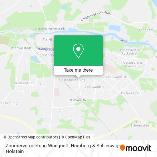 Zimmervermietung Wangnett map