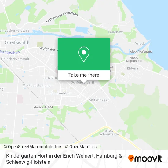 Карта Kindergarten Hort in der Erich-Weinert