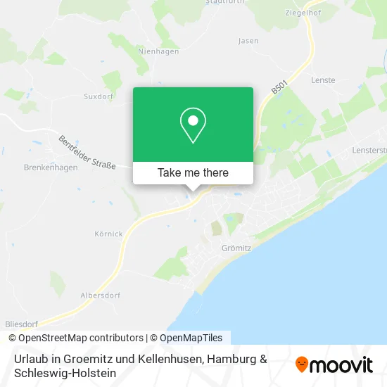 Карта Urlaub in Groemitz und Kellenhusen
