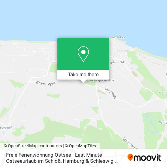 Freie Ferienwohnung Ostsee - Last Minute Ostseeurlaub im Schloß map