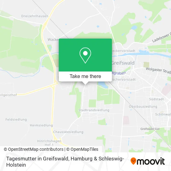 Карта Tagesmutter in Greifswald