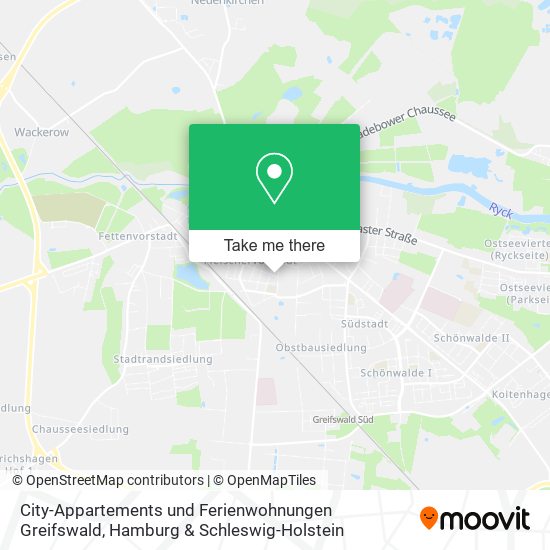 City-Appartements und Ferienwohnungen Greifswald map
