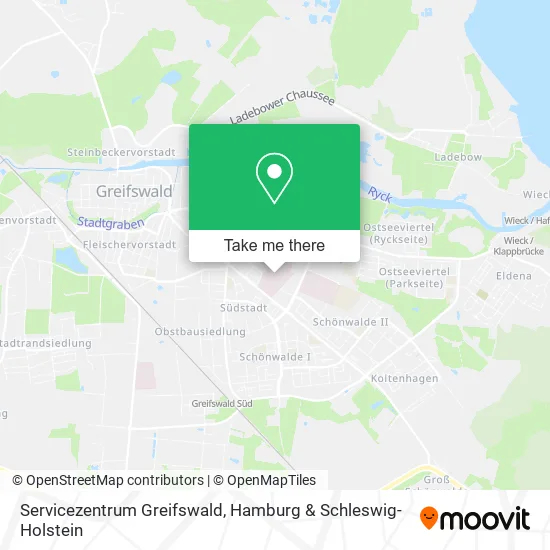 Карта Servicezentrum Greifswald