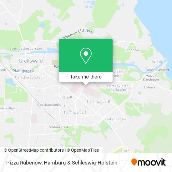 Pizza Rubenow map