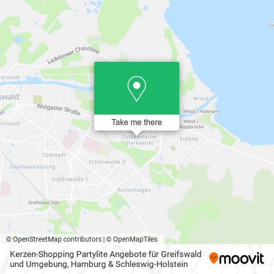 Kerzen-Shopping Partylite Angebote für Greifswald und Umgebung map