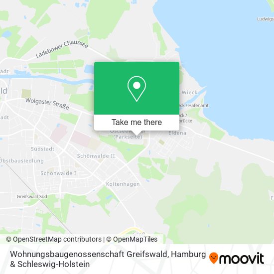 Wohnungsbaugenossenschaft Greifswald map