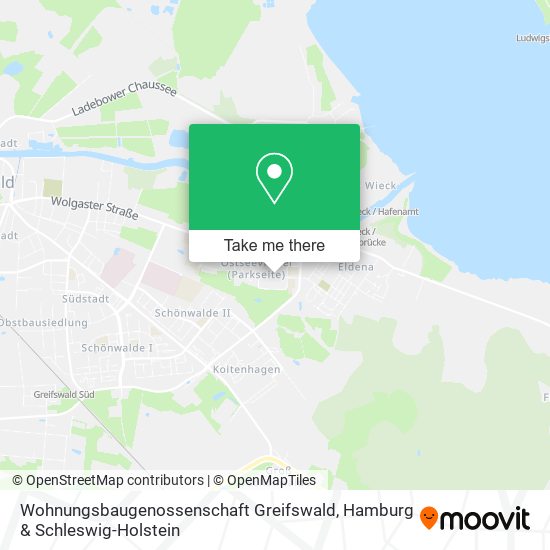 Карта Wohnungsbaugenossenschaft Greifswald