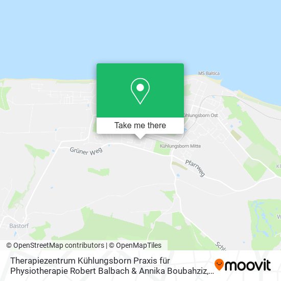 Therapiezentrum Kühlungsborn Praxis für Physiotherapie Robert Balbach & Annika Boubahziz map
