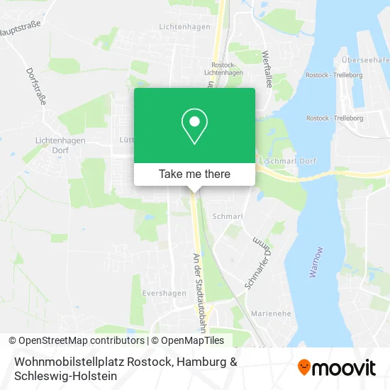 Карта Wohnmobilstellplatz Rostock