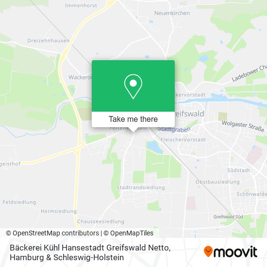 Bäckerei Kühl Hansestadt Greifswald Netto map