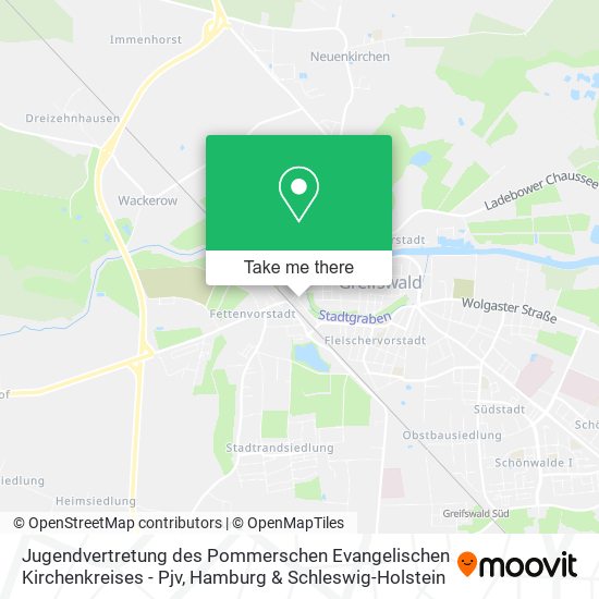 Jugendvertretung des Pommerschen Evangelischen Kirchenkreises - Pjv map