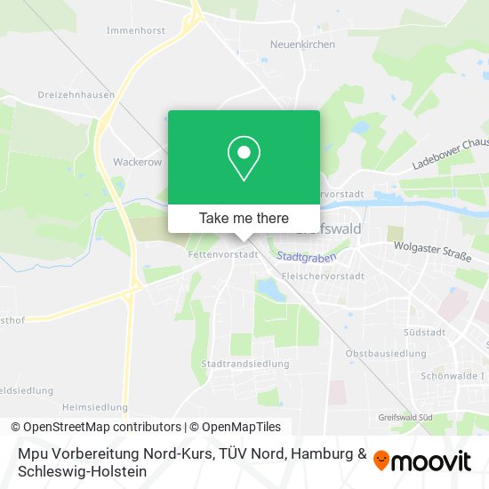 Mpu Vorbereitung Nord-Kurs, TÜV Nord map