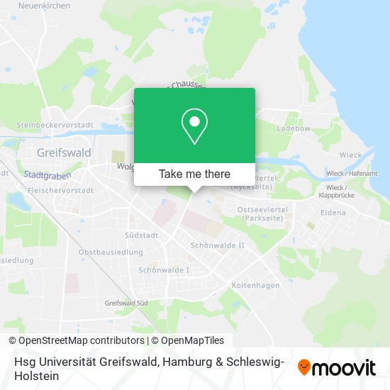 Hsg Universität Greifswald map