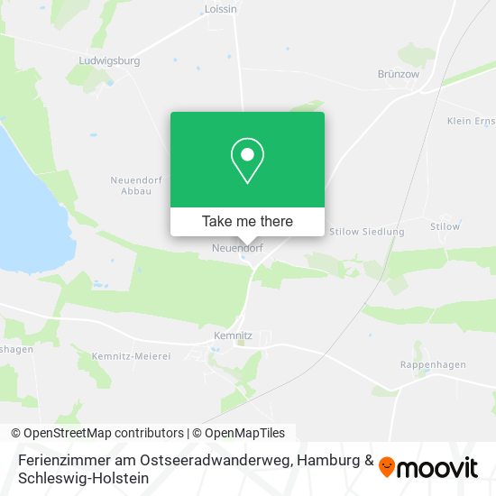 Ferienzimmer am Ostseeradwanderweg map