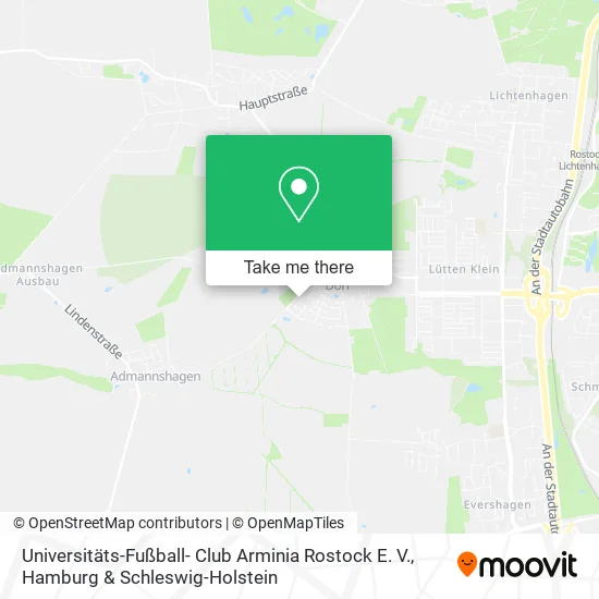 Карта Universitäts-Fußball- Club Arminia Rostock E. V.