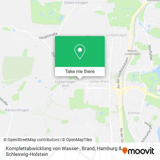 Komplettabwicklung von Wasser-, Brand map