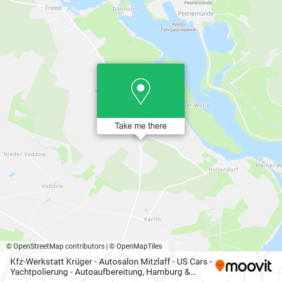 Kfz-Werkstatt Krüger - Autosalon Mitzlaff - US Cars - Yachtpolierung - Autoaufbereitung map