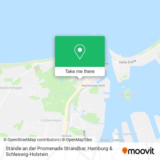 Stände an der Promenade Strandbar map