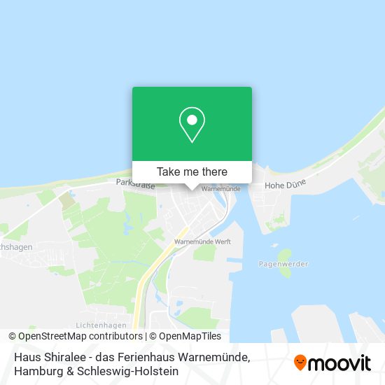 Haus Shiralee - das Ferienhaus Warnemünde map