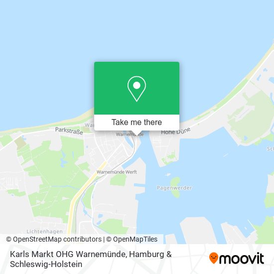 Karls Markt OHG Warnemünde map