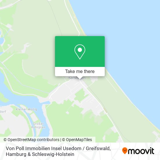 Von Poll Immobilien Insel Usedom / Greifswald map