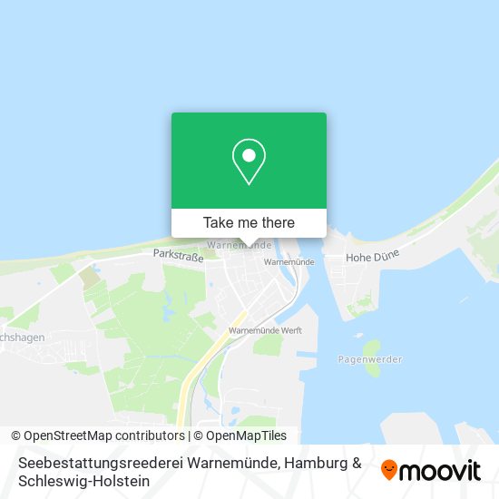 Seebestattungsreederei Warnemünde map