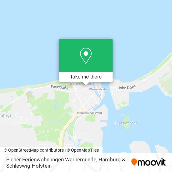 Карта Eicher Ferienwohnungen Warnemünde
