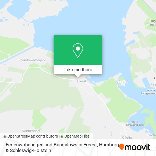 Ferienwohnungen und Bungalows in Freest map