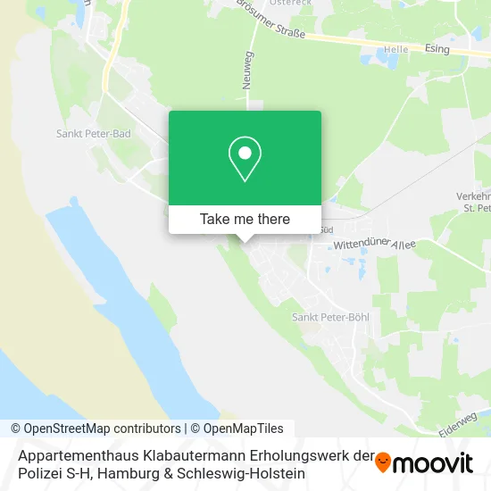 Карта Appartementhaus Klabautermann Erholungswerk der Polizei S-H