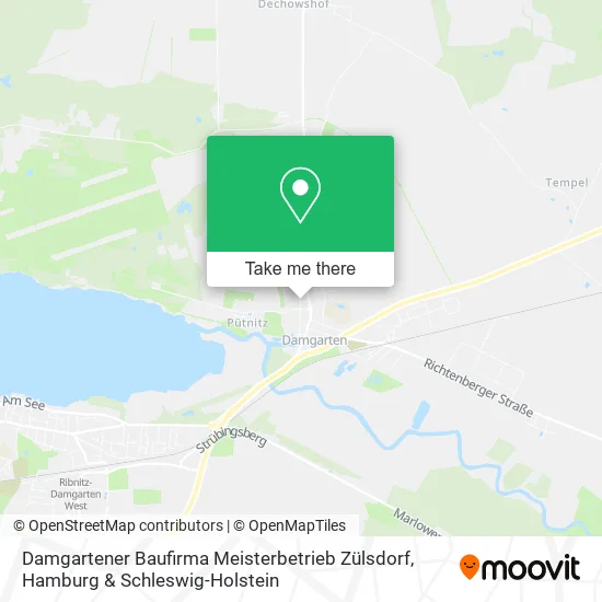 Карта Damgartener Baufirma Meisterbetrieb Zülsdorf