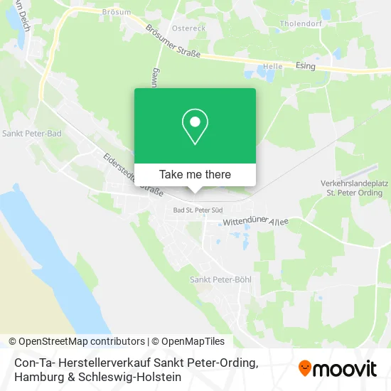 Карта Con-Ta- Herstellerverkauf Sankt Peter-Ording