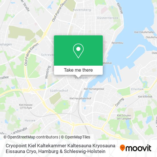 Cryopoint Kiel Kaltekammer Kaltesauna Kryosauna Eissauna Cryo map