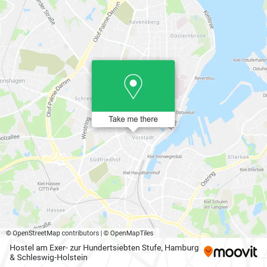Карта Hostel am Exer- zur Hundertsiebten Stufe