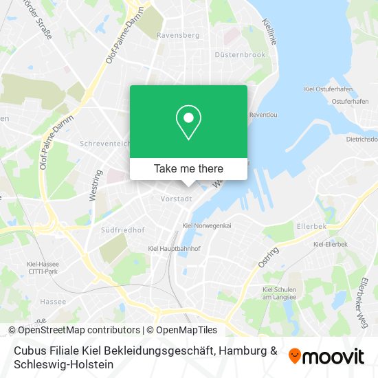 Карта Cubus Filiale Kiel Bekleidungsgeschäft