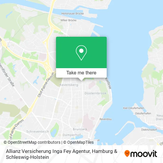 Карта Allianz Versicherung Inga Fey Agentur