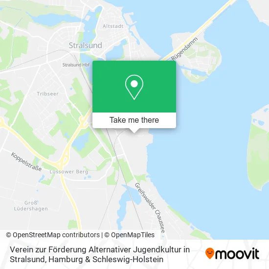 Карта Verein zur Förderung Alternativer Jugendkultur in Stralsund