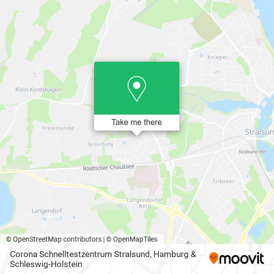 Карта Corona Schnelltestzentrum Stralsund