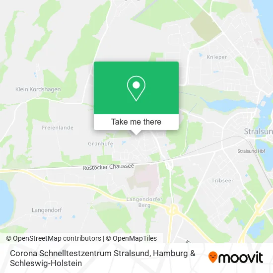 Карта Corona Schnelltestzentrum Stralsund