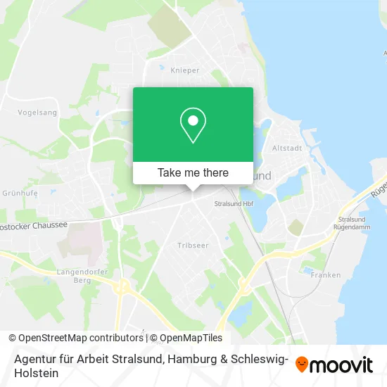 Карта Agentur für Arbeit Stralsund