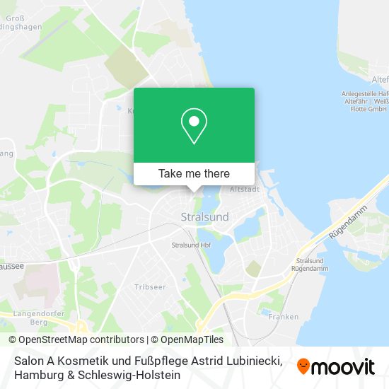 Salon A Kosmetik und Fußpflege Astrid Lubiniecki map